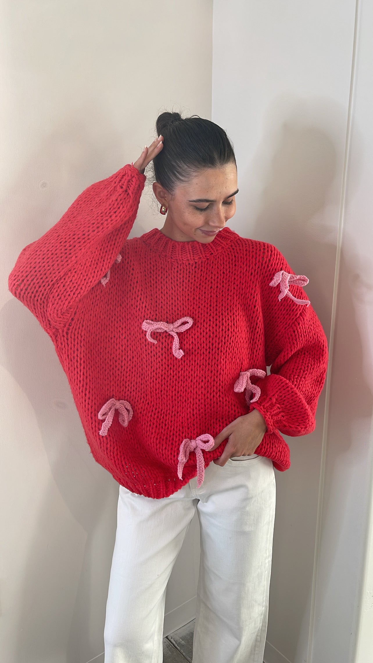 Adair Red/Pink Sweater