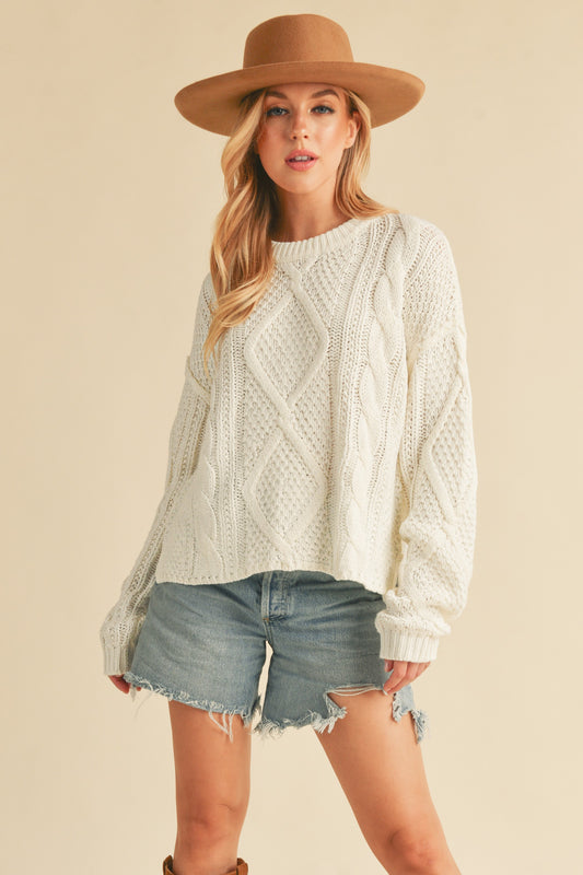 Ade White Sweater